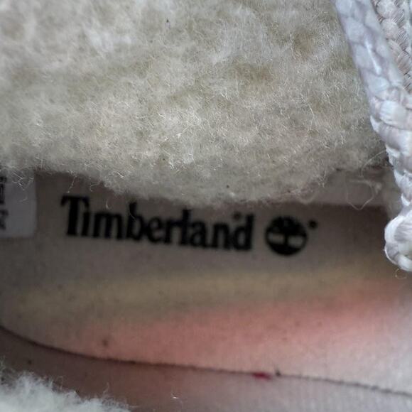 Timberland‎ Shoes Womens Size 7.5 Beige Shearling Lined High Top Winter A1UTJ - Picture 11 of 12